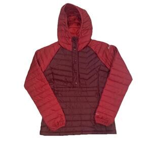 Columbia Omni Heat Hooded Puffer Jacket Womens S Burgundy NWOT